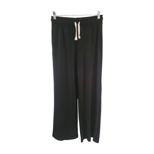 Drawstring Waist Pants Size M Black High Rise Straight Leg better / together